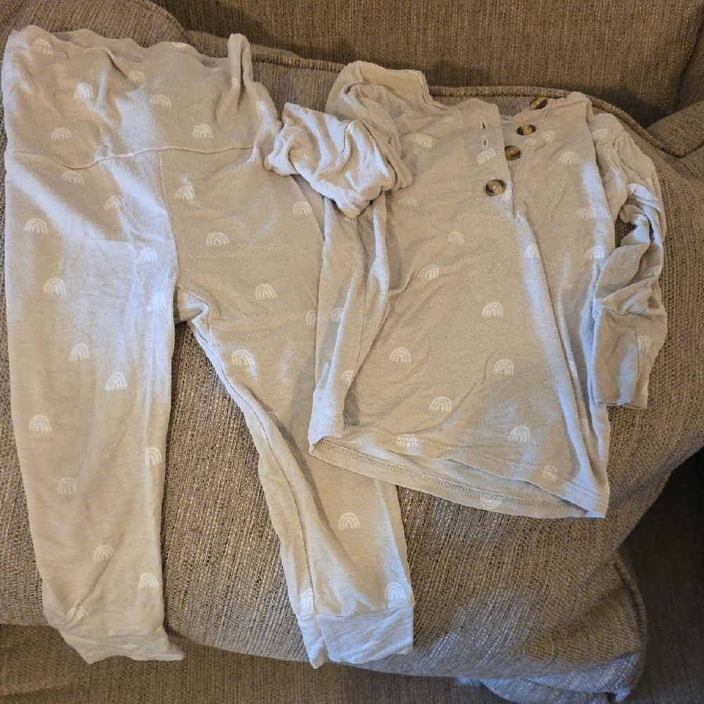 Cozy Kids Pajama Set in Cream